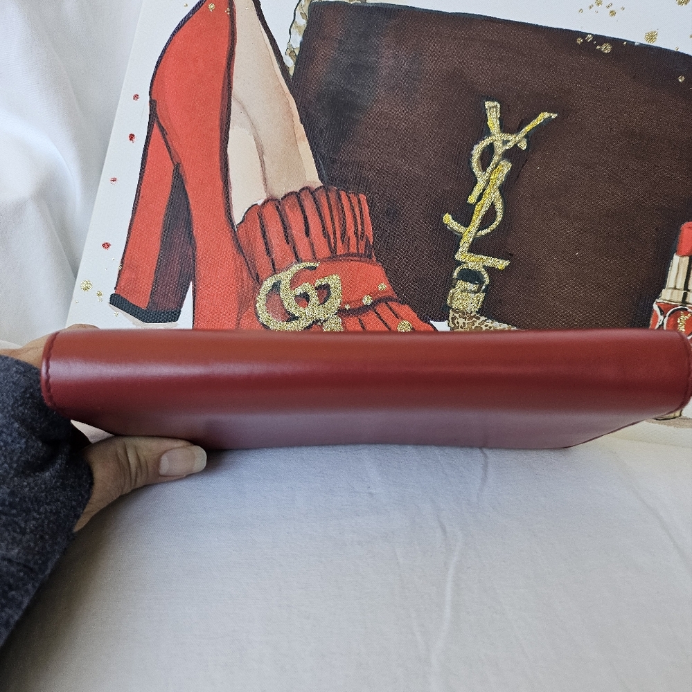 Gucci Red Leather Long Zip Wallet w/horsebit - Picture 8 of 13